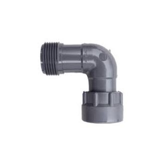 Szelepkötő könyök 1"KM/Hollander szürke