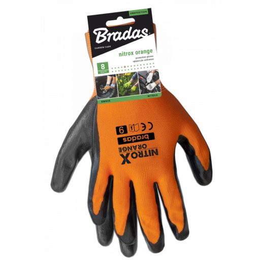 Bradas Nitrox Orange védőkesztyű - nitril