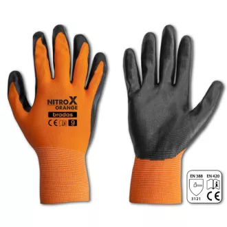 Bradas Nitrox Orange védőkesztyű - nitril - 10-es méret