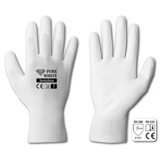 Bradas Pure White védőkesztyű - 7-es méret