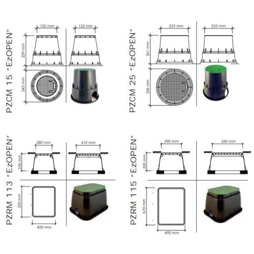 Rain EzOPEN Szelepakna Standard 52,5x39,5x33cm