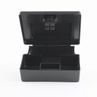 Egéretető doboz zárható, fekete, kulccsal