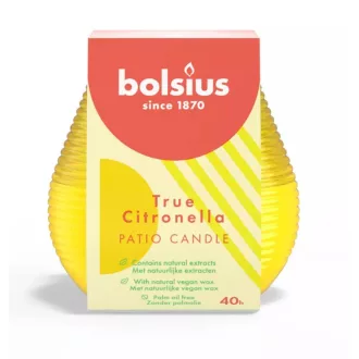   Bolsius szúnyogriasztó gyertya - citronellás - Dekor üvegben