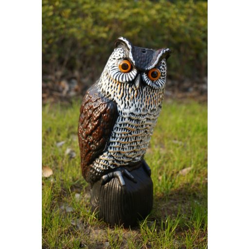 Bagoly mozgásérzékelővel és hangjelzéssel - 43cm élethű állatfigura
