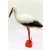 Fehér gólya, 88cm élethű állatfigura