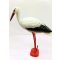 Fehér gólya, 88cm élethű állatfigura