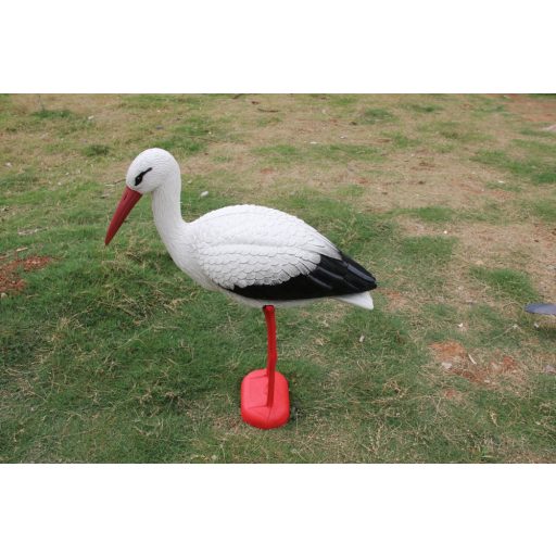 Fehér gólya, 88cm élethű állatfigura