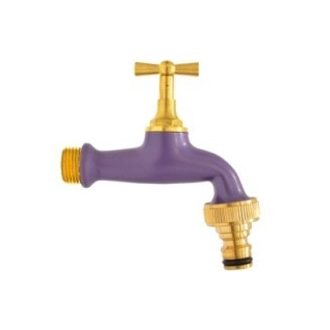 Kerti csap lila - réz 1/2" - gyorscsatlakozóval