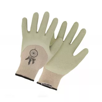   Rostaing Boho latex-bambuszrost védőkesztyű - drapp - 6-os méret