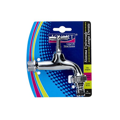 Kerti csap krómozott 1/2" - gyorscsatlakozóval