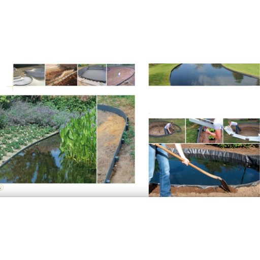 Tó és ágyásszegély 14cm x 0,7cm / 25m barna