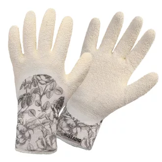   Rostaing Flower latex-bambuszrost védőkesztyű - fehér - 6-os méret