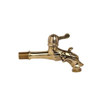   Kerti csap fényes réz sárkányos - 1/2" gyorscsatlakozóval