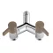 Colortap Kerti csap ECO dupla - réz Y 1/2"-3/4" - galambszürke