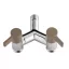 Colortap Kerti csap ECO dupla - réz Y 1/2"-3/4" - galambszürke