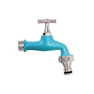 Kerti csap kék - réz 1/2" - gyorscsatlakozóval