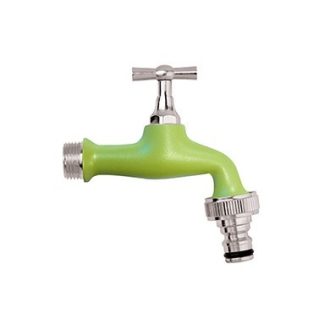 Kerti csap zöld - réz 1/2" - gyorscsatlakozóval