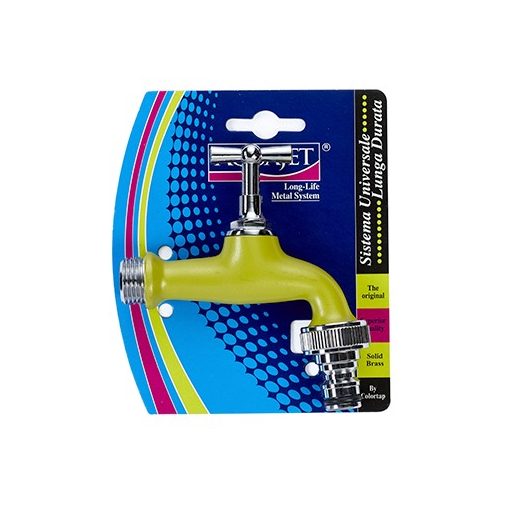 Kerti csap zöld - réz 1/2" - gyorscsatlakozóval