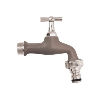   Kerti csap galambszürke - réz 1/2" - gyorscsatlakozóval