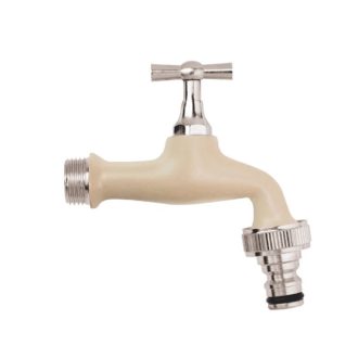 Kerti csap bézs - réz 1/2" - gyorscsatlakozóval