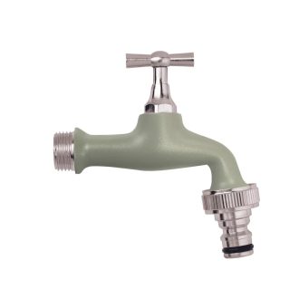 Kerti csap Khakizöld - réz 1/2" - gyorscsatlakozóval