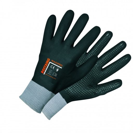 Rostaing Maxipro vízálló nitril védőkesztyű - fekete