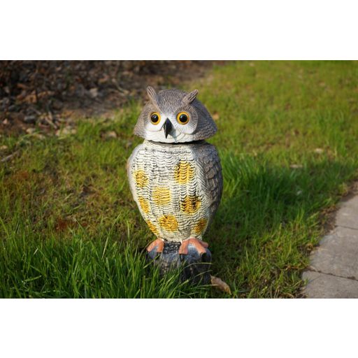 Bagoly forgó fejjel - 39cm élethű állatfigura