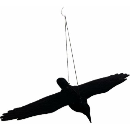 Varjú kitárt szárnnyal - plüs, flokkolt - 80cm élethű állatfigura