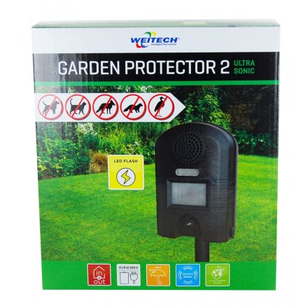 Villanó fényes kisállatriasztó - ultrahangos - 200m2 - Weitech Garden Protector 2