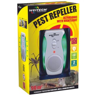   Ultrahangos kisállatriasztó - kártevő riasztó - 90m2 - Weitech