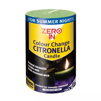   STV szúnyogriasztó gyertya - citronellás - LED színváltós