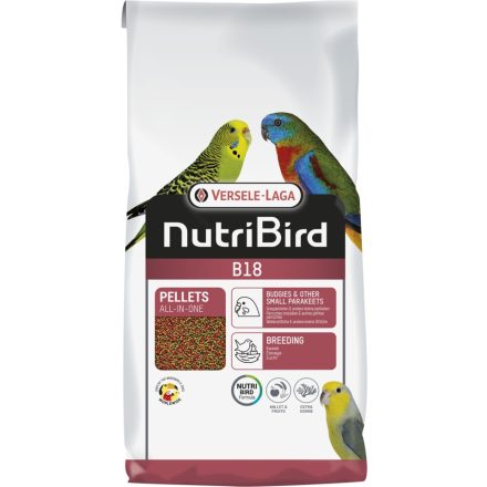 Versele-Laga  NutriBird B18 - Tenyész pellet kistestű papagájoknak 18% fehérjével  - 10kg