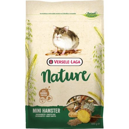 Versele-Laga  Nature Mini Hamster - Változatos, gabonákban gazdag állati fehérjével dúsított keverék törpehörcsög táp - 400g