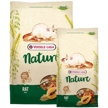 Versele-Laga Nature Rat - Változatos gabonákban gazdag, állati fehérjével dúsított törpe patkány táp - 2,3kg